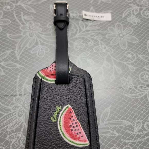 Coach Luggage Tag With Watermelon Print New - Picture 2 of 7